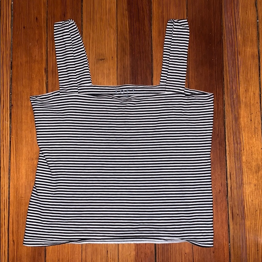 Black and white striped tank top